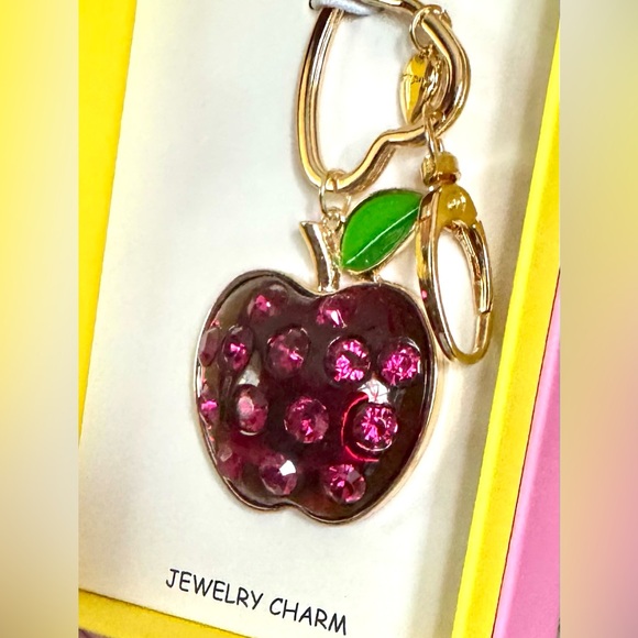 betsey johnson Candy Apple bag charm / key fob - Picture 2 of 3